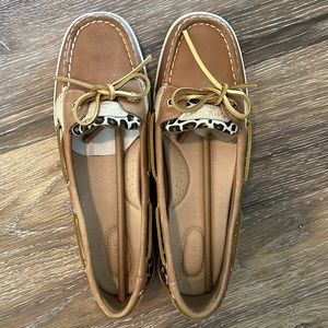 Sperry Angelfish Animal Print Top Siders | Size 9.5 M